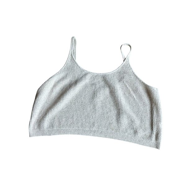 Old Navy Women's Cream Crop Tank Top - Picture 2 of 6